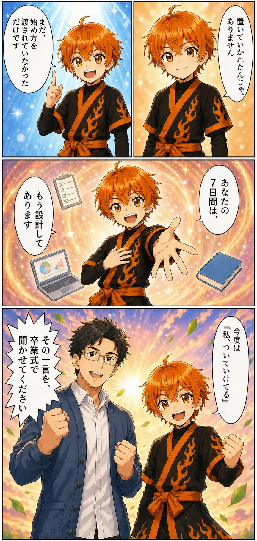 漫画: 今度は、私ついていけてる、という一言を卒業式で聞かせてください